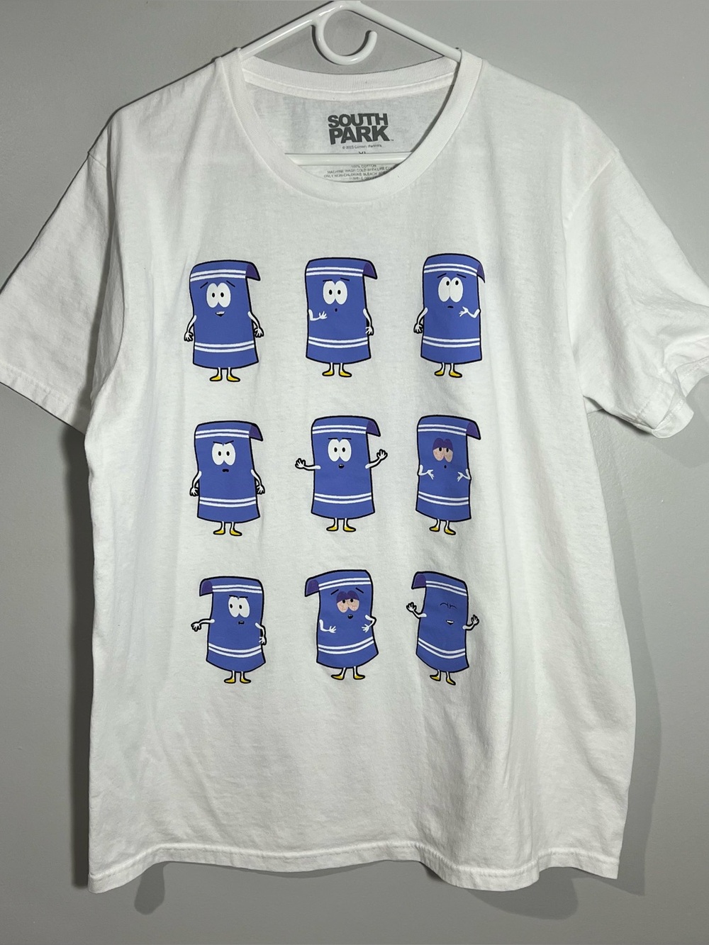 South Park Towelie Emotions Cartoon White Purple T-Shirt Men’s Extra Large XL